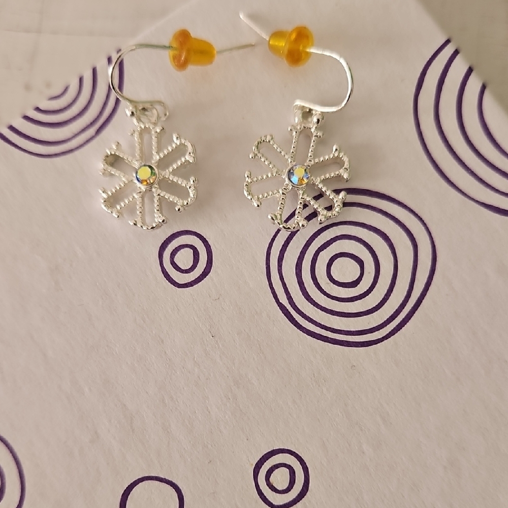 Silver Flower Earrings